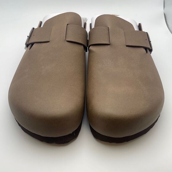 CUSHIONAIRE Slip-On Buckle Clog with Cork Footbed SIZE 9 BROWN - Picture 2 of 7